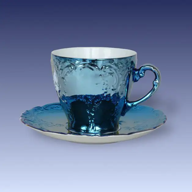 titanová modrá káva