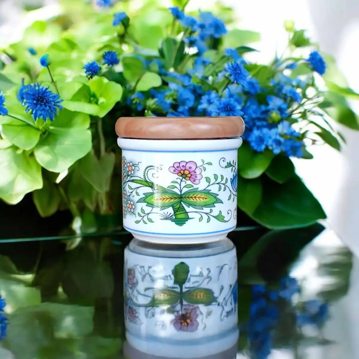 10474 Dóza s dřevěným uzávěrem A - malá